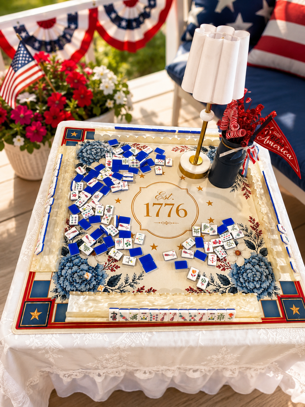 Dot. Crak. BOOM mahjong mat