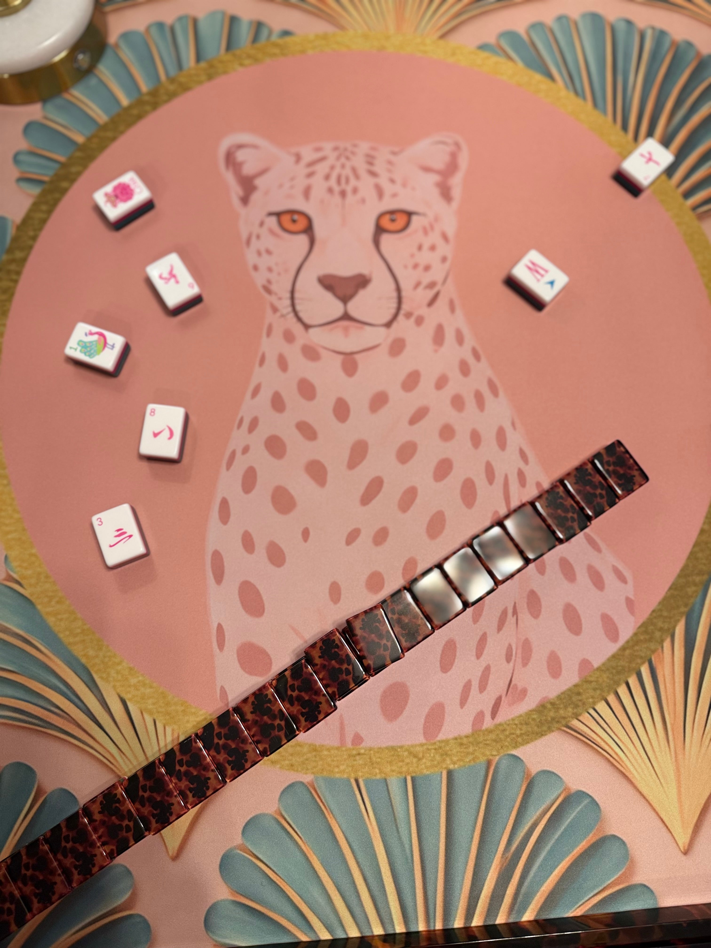 Cheetah royale neoprene mahjong mat