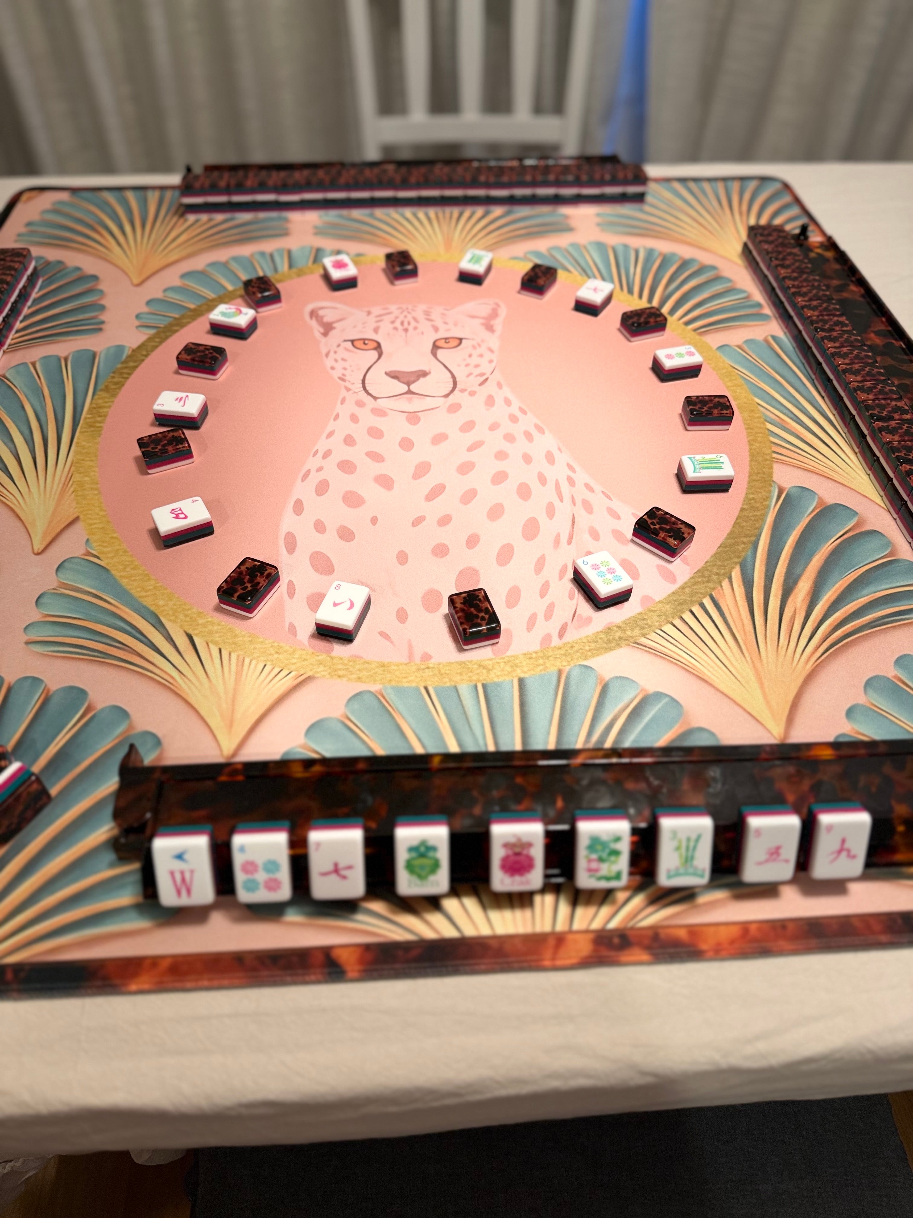 Cheetah royale neoprene mahjong mat