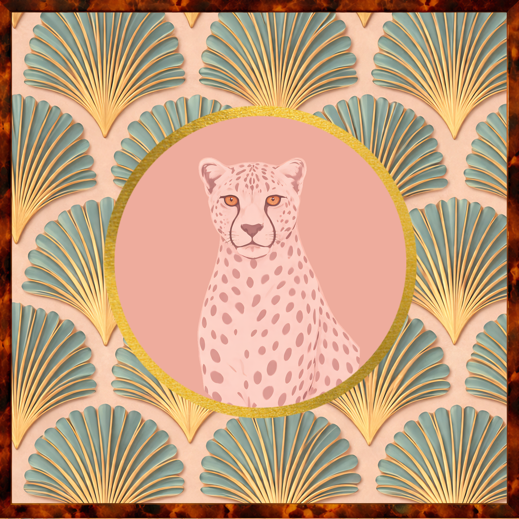 Cheetah royale neoprene mahjong mat